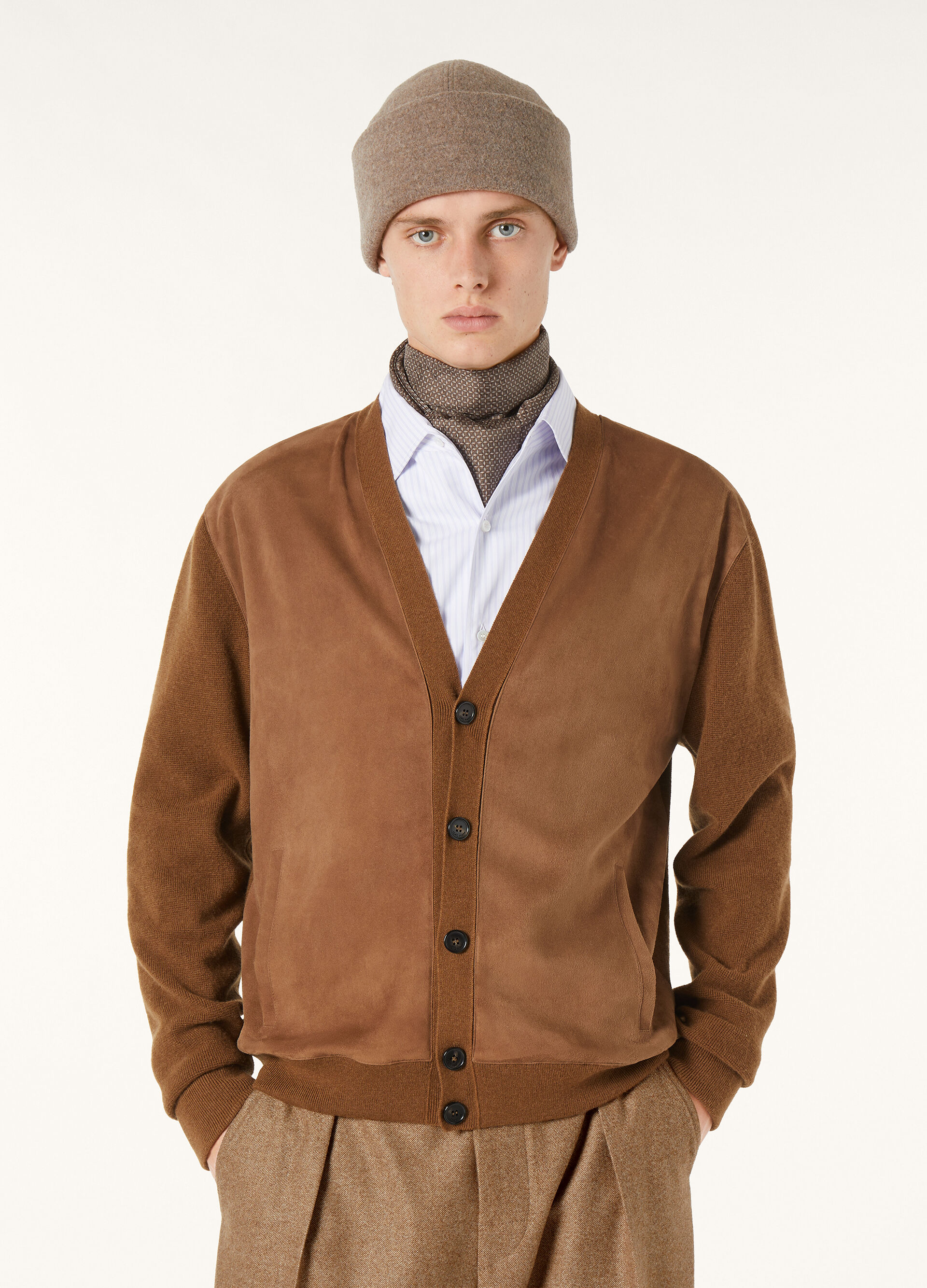 CASHSUEDE CARDIGAN SWEATER CASH GG 18