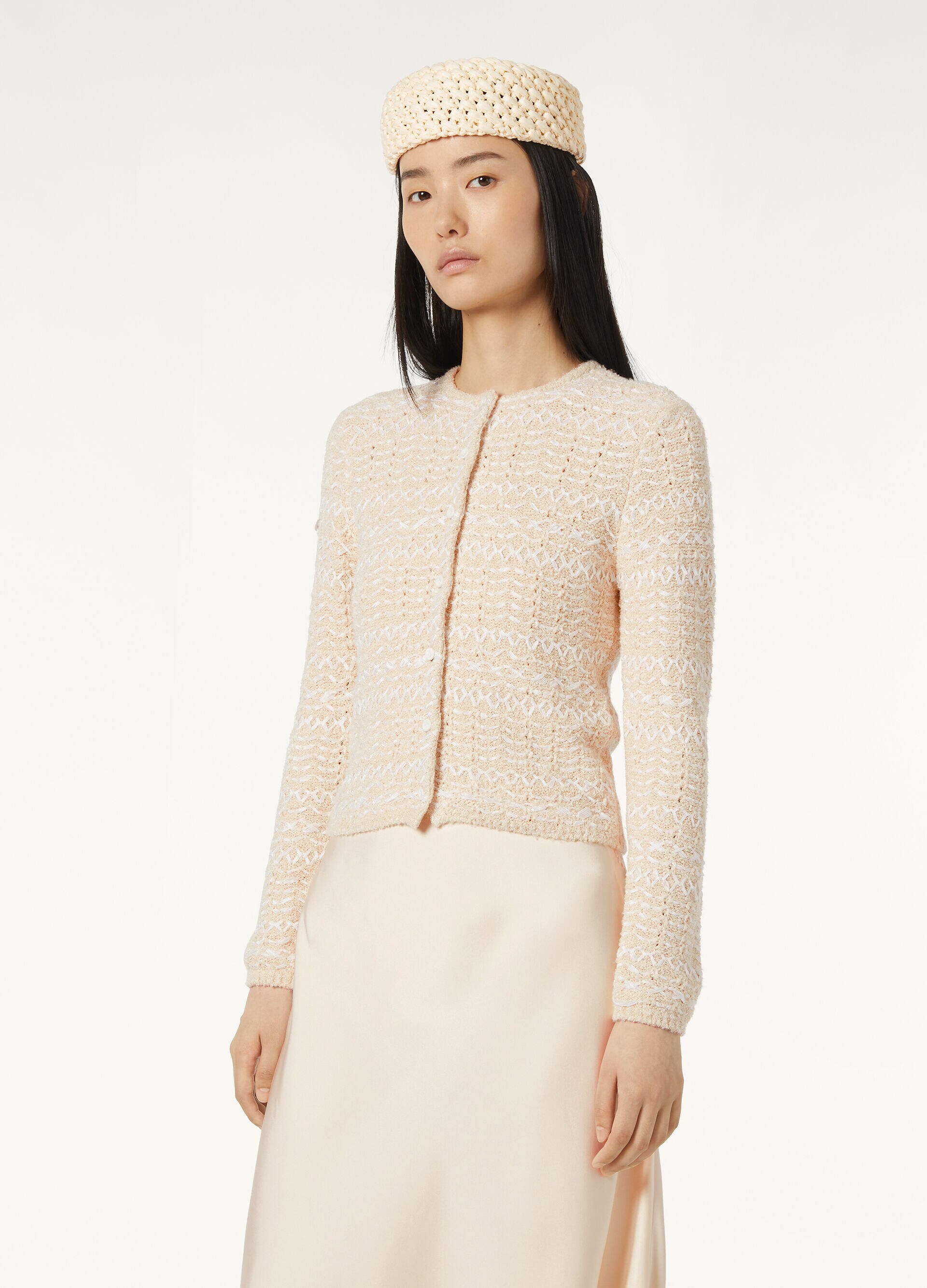 CURLY SILK CARDIGAN SWEATER SILK GG 5