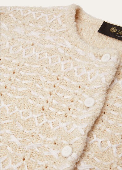 CURLY SILK CARDIGAN SWEATER SILK GG 5