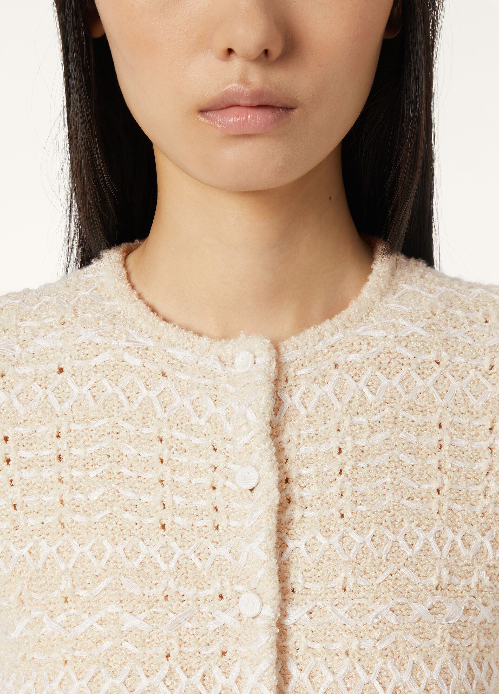 CURLY SILK CARDIGAN SWEATER SILK GG 5