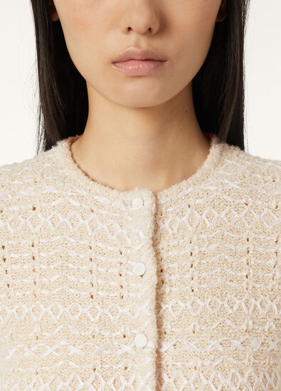 CURLY SILK CARDIGAN SWEATER SILK GG 5