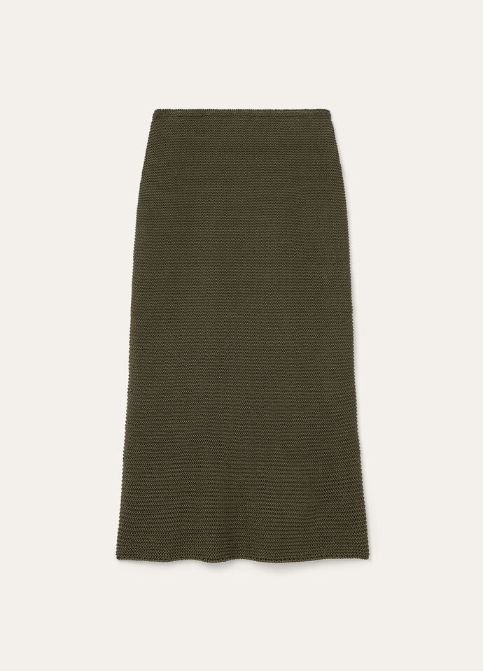 Scrivia Skirt Silk Cucumber Green | Loro Piana FR