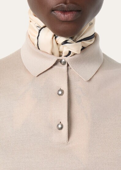 SOTTILE SS POLO WOOL CASH SILK GG 18