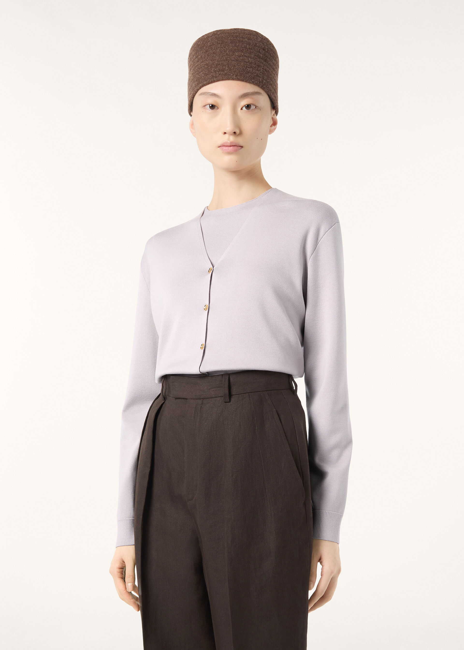 SIENA CARDIGAN SWEATER SILK COTTON GG 18