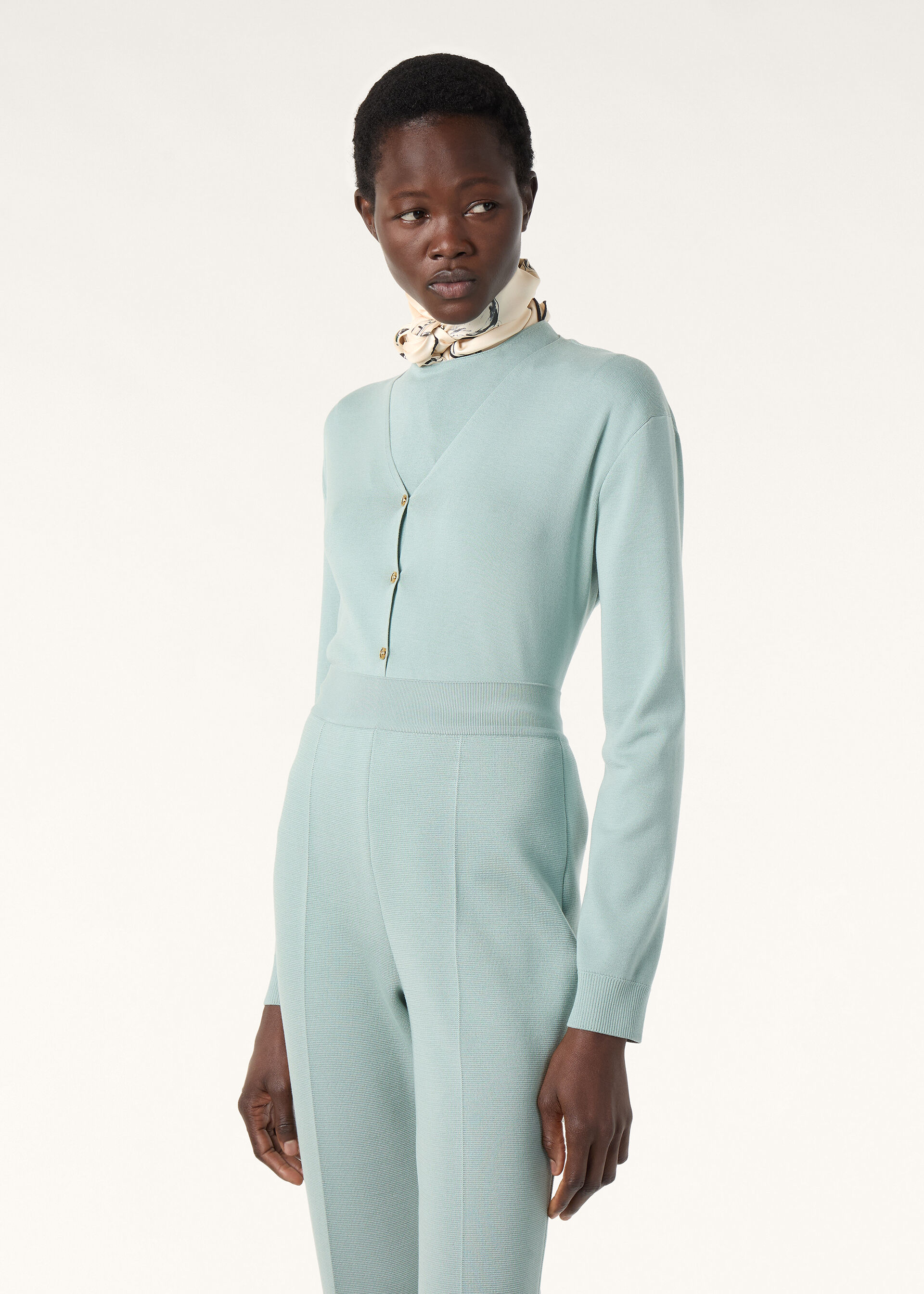 SIENA CARDIGAN SWEATER SILK COTTON GG 18