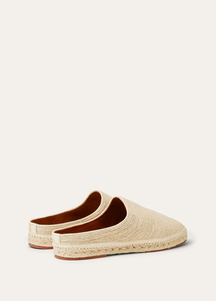 Sea Sabot Walk Espadrille Rope Natural Linen | Loro Piana US