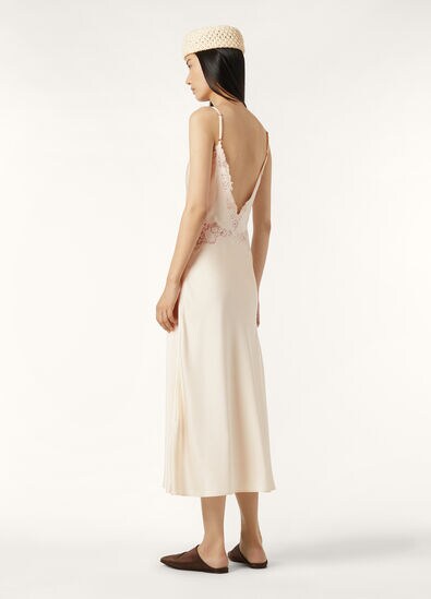 PAIGE EMBROIDERED DRESS DRESSY SATIN