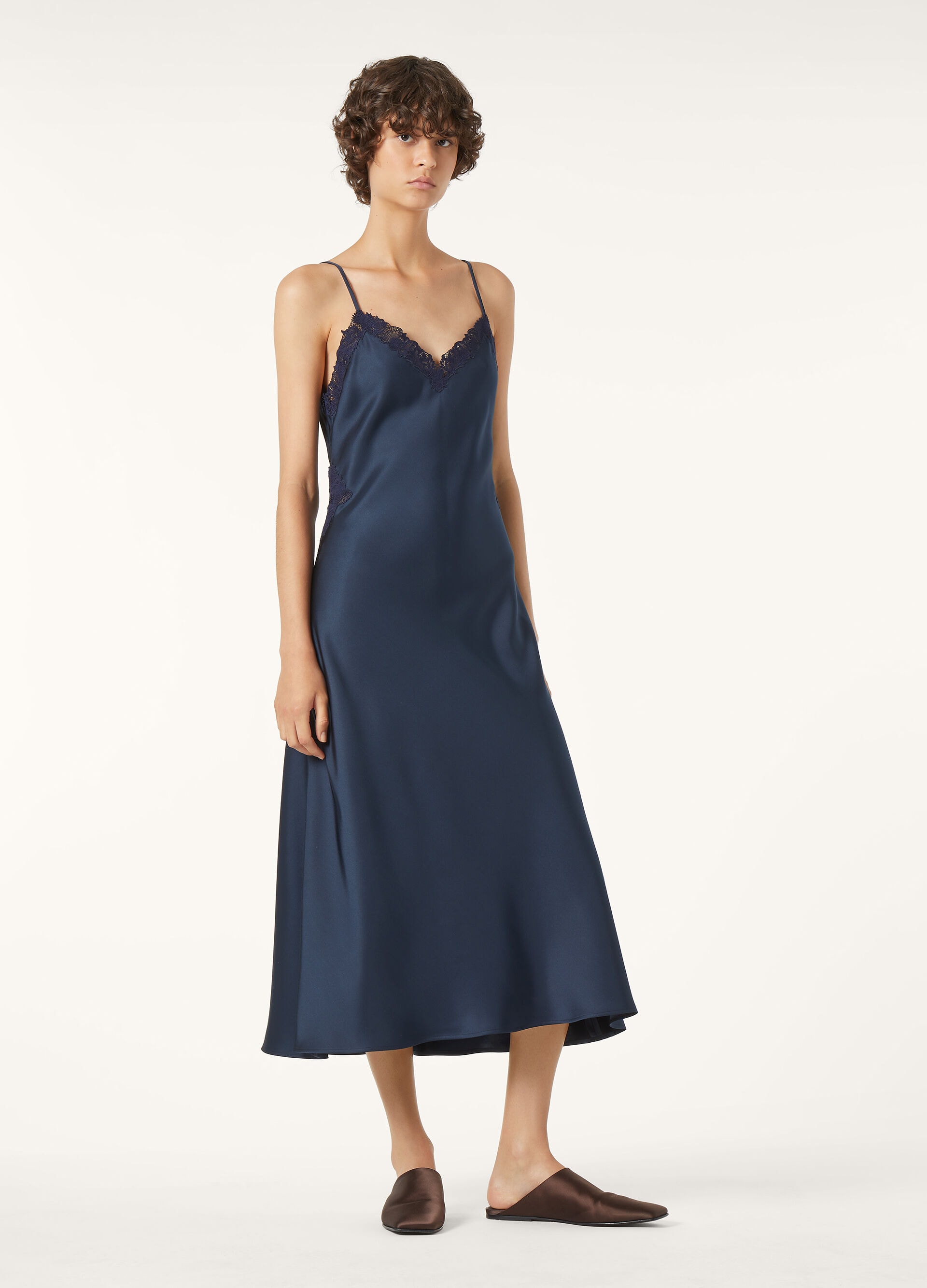 PAIGE EMBROIDERED DRESS DRESSY SATIN