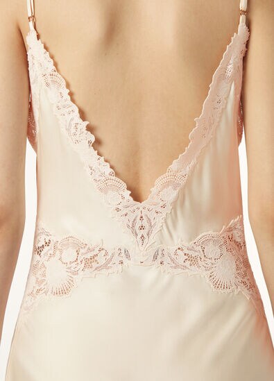 PAIGE EMBROIDERED DRESS DRESSY SATIN