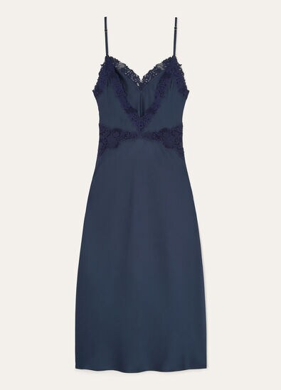 PAIGE EMBROIDERED DRESS DRESSY SATIN