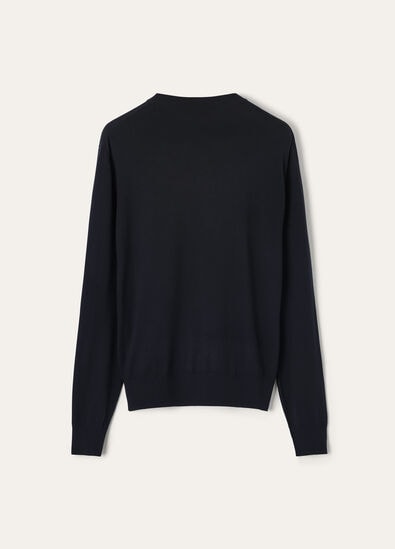 ROYAL LIGHTNESS CREWNECK SWEATER WOOL SILK GG 18