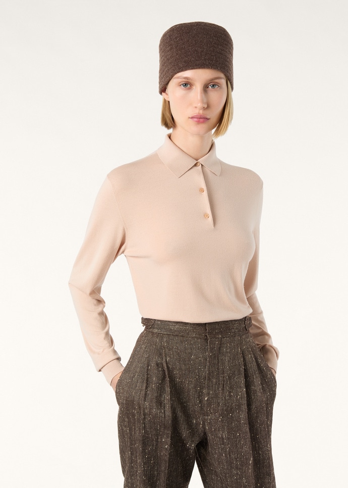 ICONIC ROYAL LIGHTNESS POLO WOOL SILK GG 18_FAP0147_D0VN_3