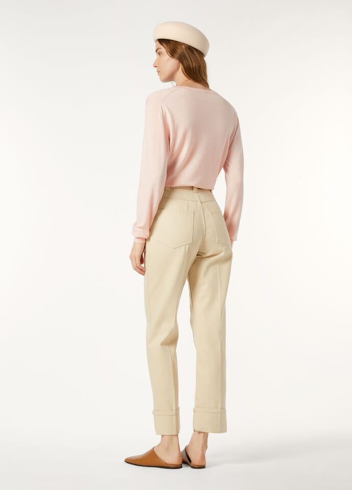 ROYAL LIGHTNESS V NECK SWEATER WOOL SILK GG 18_FAP0150_30I3_4
