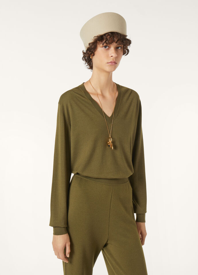 ROYAL LIGHTNESS V NECK SWEATER WOOL SILK GG 18_FAP0150_516Y_3
