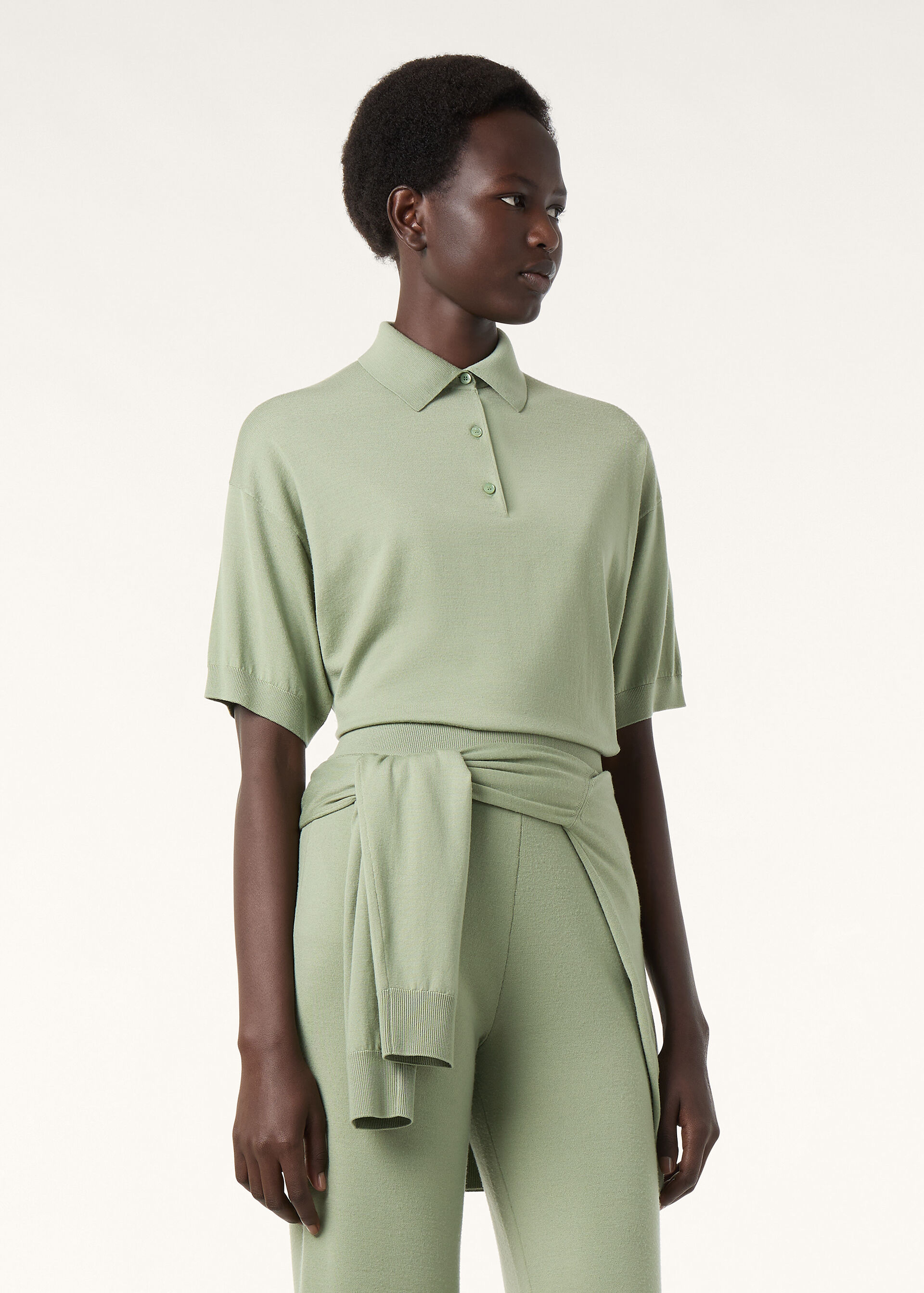 ICONIC ROYAL LIGHTNESS SS POLO WOOL SILK GG 18