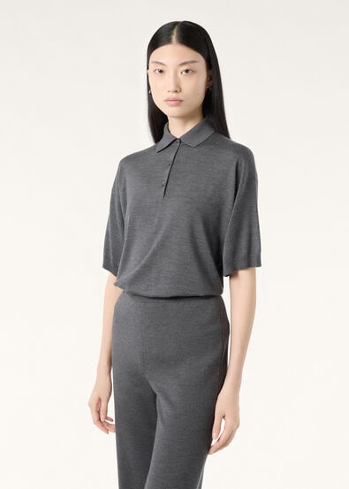 ICONIC ROYAL LIGHTNESS SS POLO WOOL SILK GG 18