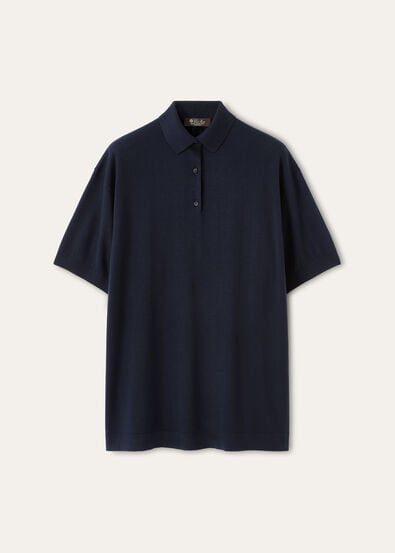 ICONIC ROYAL LIGHTNESS SS POLO WOOL SILK GG 18