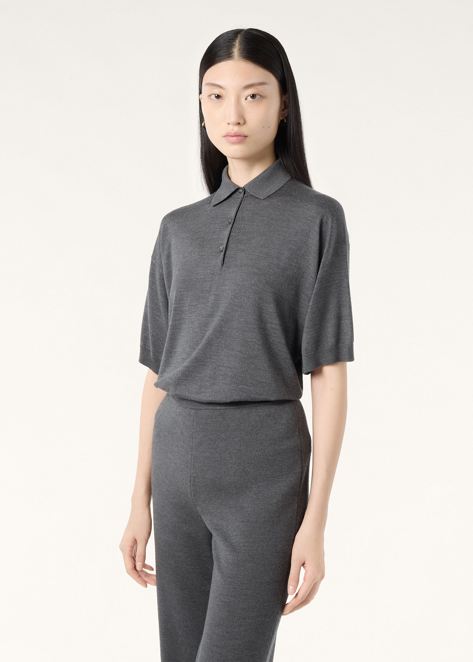 ICONIC ROYAL LIGHTNESS SS POLO WOOL SILK GG 18