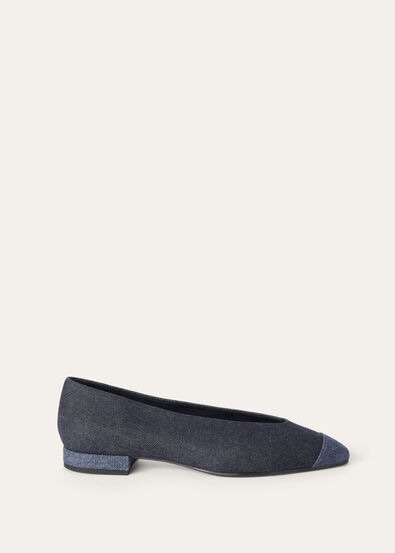 REBECCA CAP TOE BALLERINA REACTIVE CASHDENIM AF