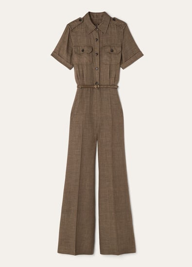 GALDWIN ROMPERS STRUCTURED LINEN WOOL