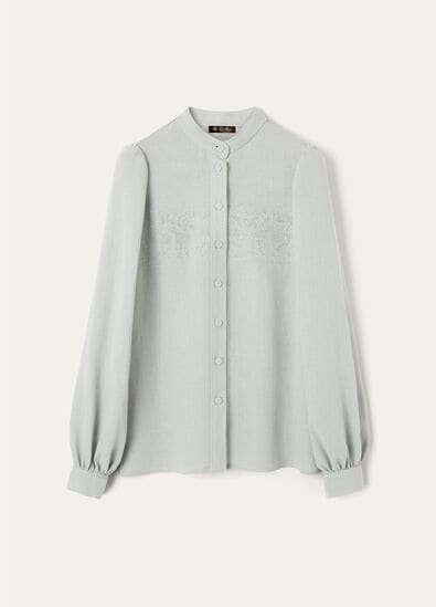 MARTINA EMBROIDERED SHIRT CARDO PUNTO CROCE