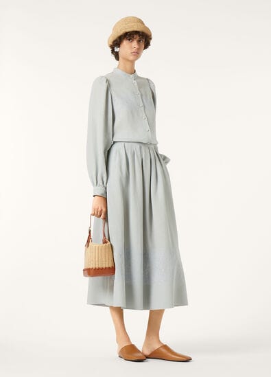 MARTINA EMBROIDERED SHIRT CARDO PUNTO CROCE