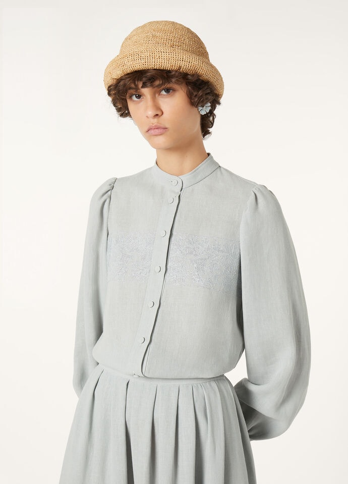 MARTINA EMBROIDERED SHIRT CARDO PUNTO CROCE_FAP0247_60KS_3