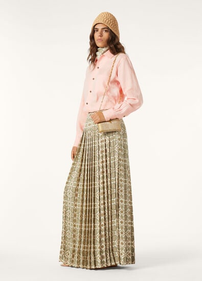 CLEA SKIRT FLOWER ECHOES SILK