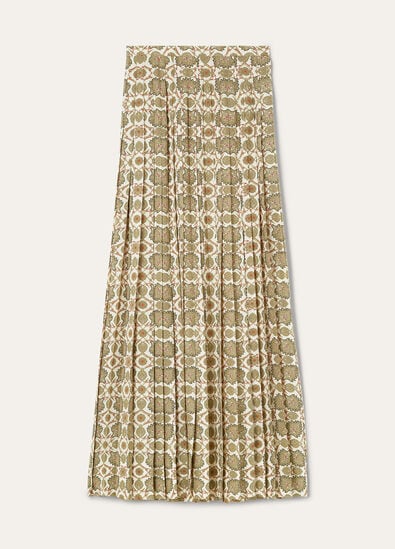 CLEA SKIRT FLOWER ECHOES SILK