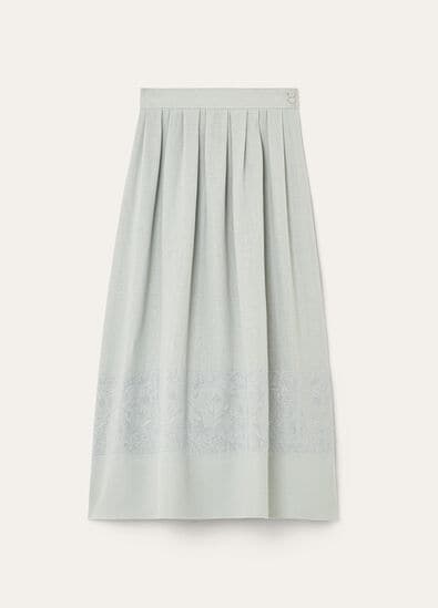 ELENA EMBROIDERED SKIRT CARDO PUNTO CROCE
