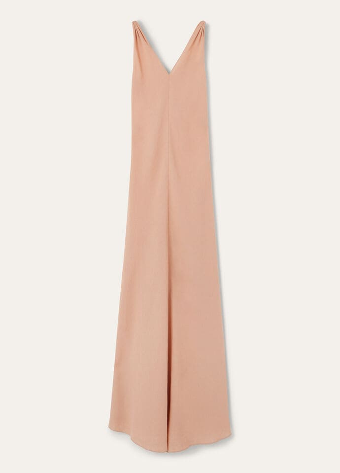 LORO PIANA ワンピース Callie linen crepe maxi dress1011825 Callie linen crêpe maxi dress in beige - Loro Piana | Mytheresa