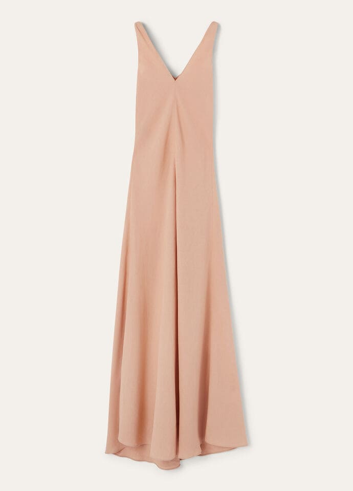 Callie Dress Linen Natural Shell | Loro Piana US