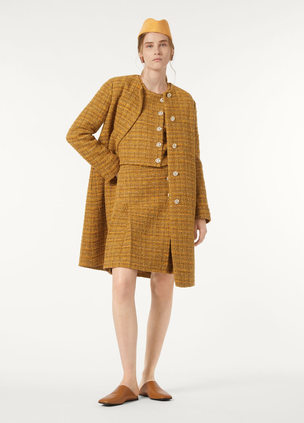 ADELE DB JACKET TWEED FIAMMATO_FAP0340_F6UQ_1