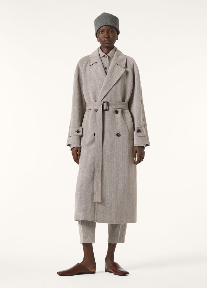 FOSTER DB COAT LINEN WISH CASH RAIN_FAP0388_F6F7_3