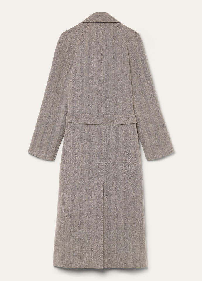 コート Loro Piana SS25 Loro Piana Coats (FAP0388 F6F7) Foster Coat Linen, Cashmere, Wish® Wool - Rain System® Chalk