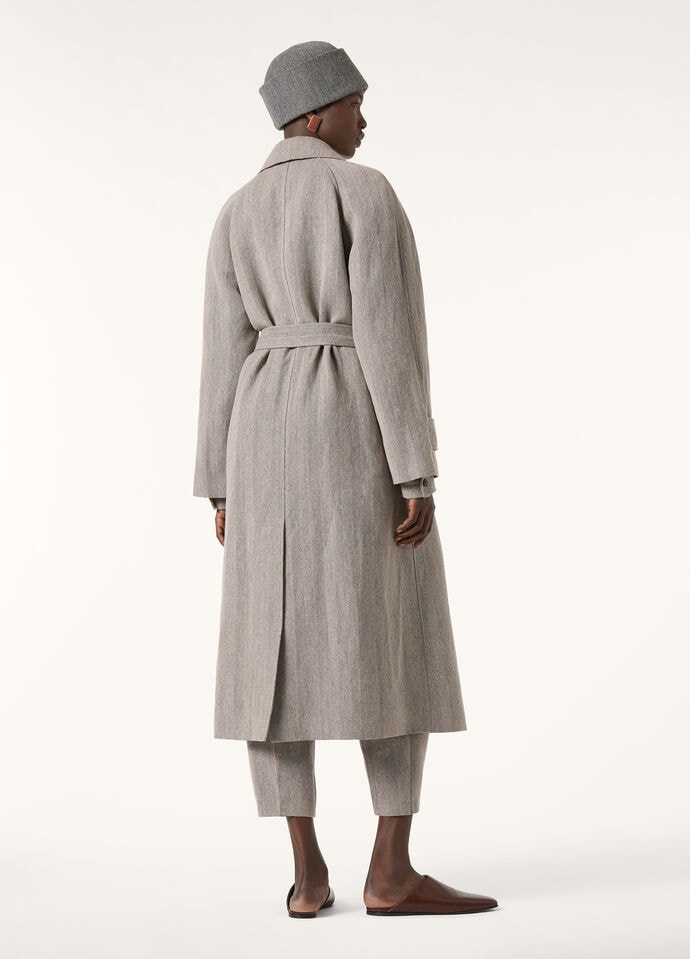 FOSTER DB COAT LINEN WISH CASH RAIN_FAP0388_F6F7_4