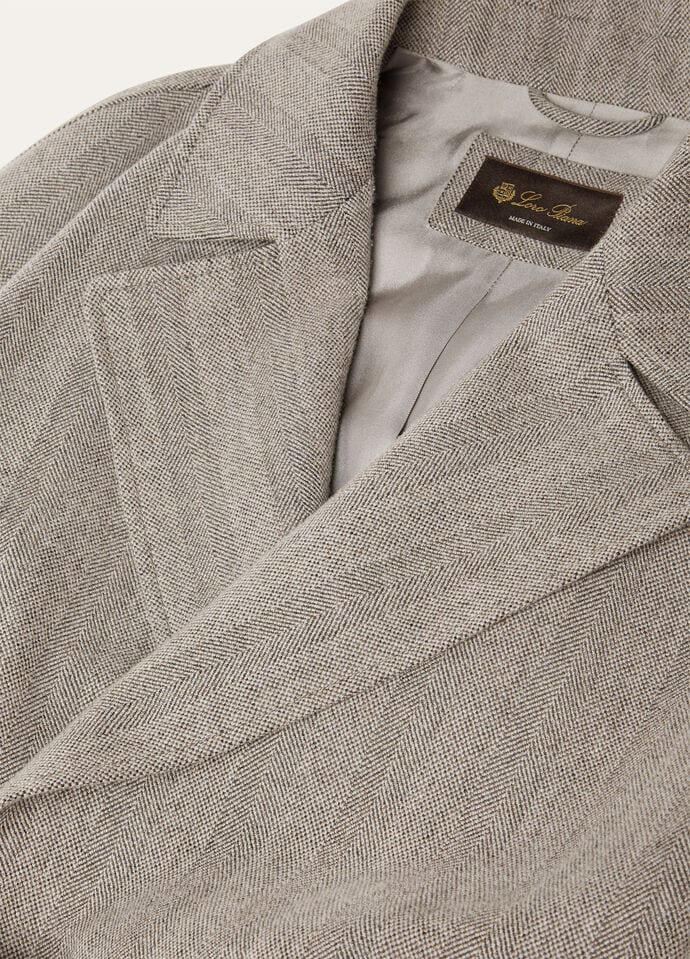 Foster Coat Linen, Cashmere, Wish® Wool - Rain System® Chalk