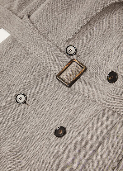 FOSTER DB COAT LINEN WISH CASH RAIN