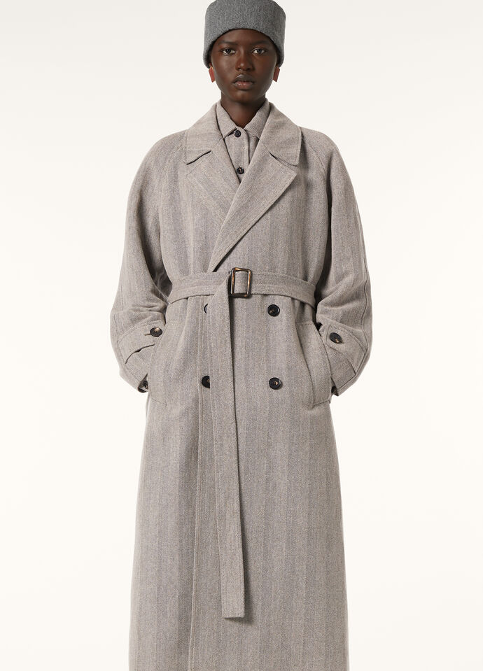 FOSTER DB COAT LINEN WISH CASH RAIN_FAP0388_F6F7_1