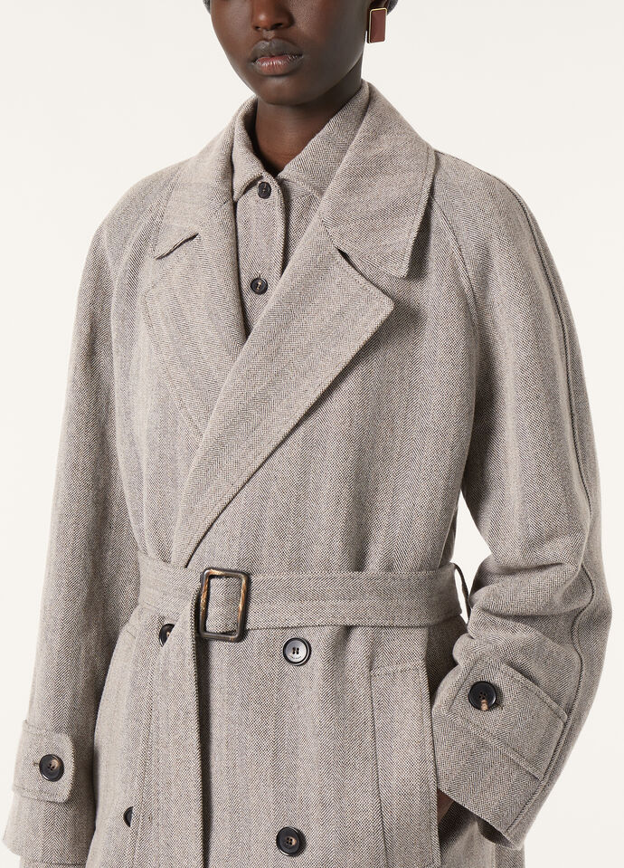 FOSTER DB COAT LINEN WISH CASH RAIN_FAP0388_F6F7_2