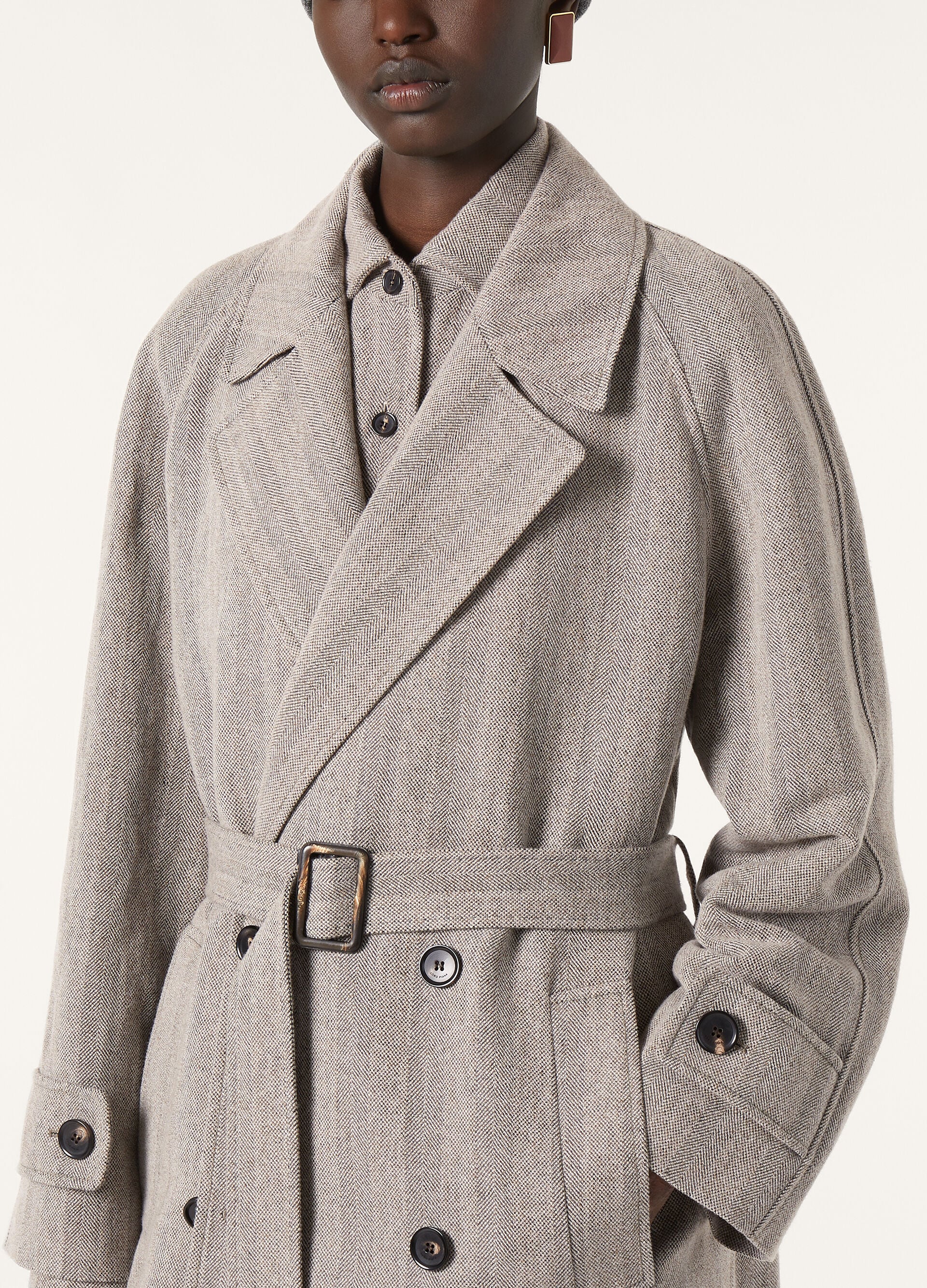 FOSTER DB COAT LINEN WISH CASH RAIN