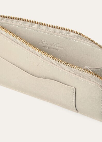 EXTRA ZIPPOUCH WTH CARDHOLDER LINEN CALF