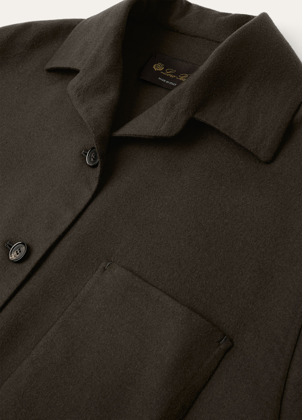 Ginnie Royal Lightness Overshirt Black Pine | Loro Piana US Ginnie Royal Lightness Overshirt Black Pine | Loro Piana US