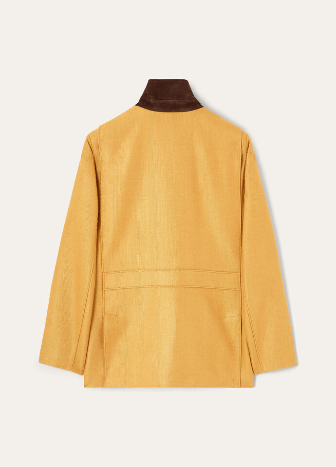 Roadster Mini Jacket Silk Saffron Tea | Loro Piana US