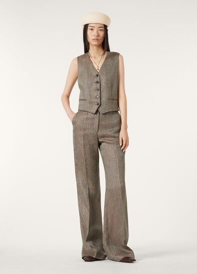 KORBIN TROUSERS LINEN JASPE' CHEVRON