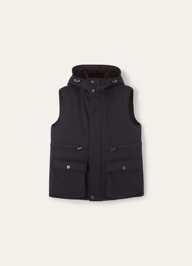 DAMIANO PUFFER VEST CASH STORM - SHEARLING