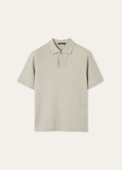 PERLEDO POLO OPEN TEXTURED COTTON