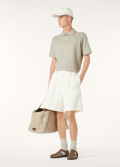 PERLEDO POLO OPEN TEXTURED COTTON