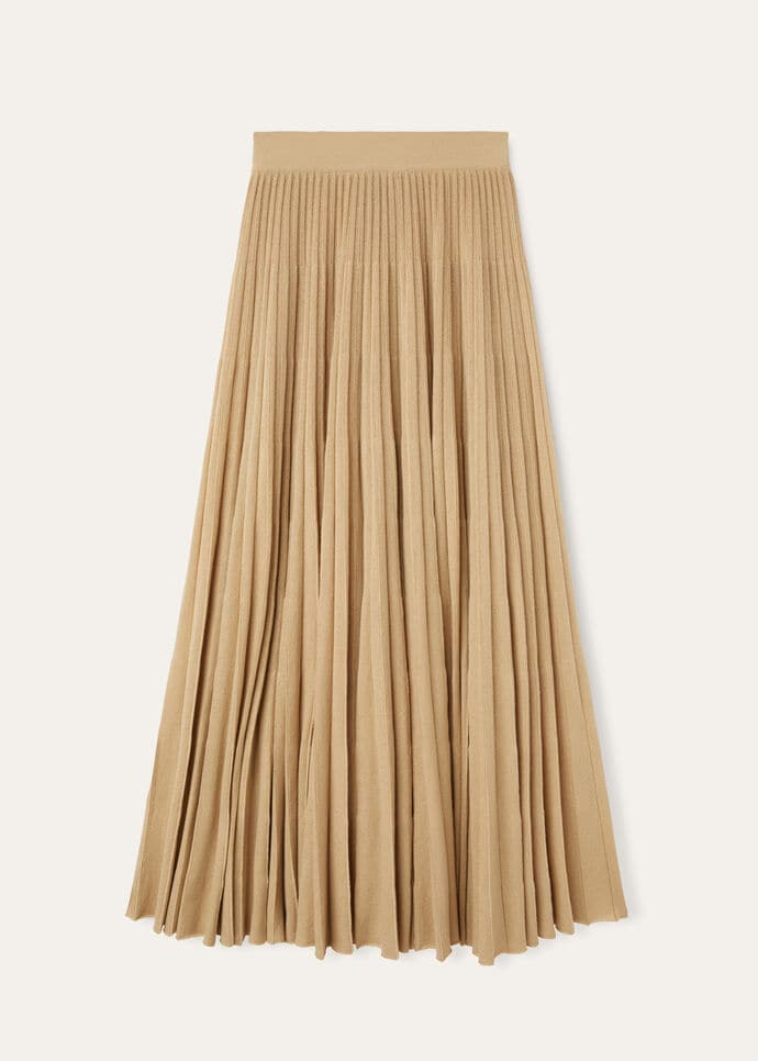 LOROPIANA ヤスミナスカート 【関税込】 リュシオール・スカート カシミヤ クリアゴールド | ロロ