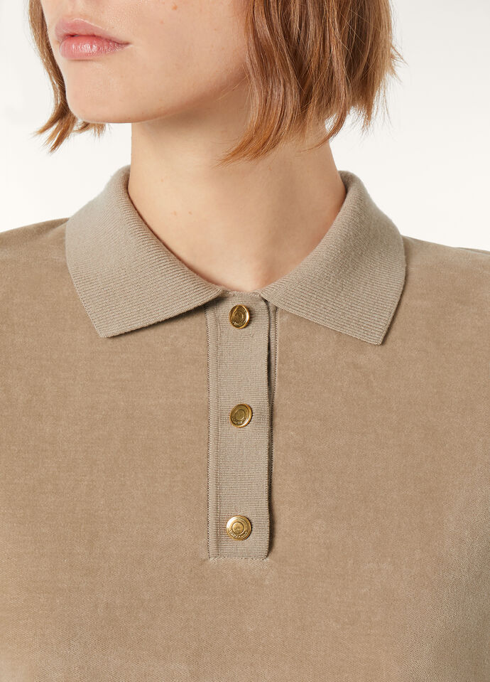 BALMUCCIA POLO SWEATSHIRT SS VELOUR COTTON CASH_FAP0782_D0RS_2